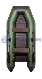 Лодка АКВА 3200 слань книжка киль зелелёный/чёрный