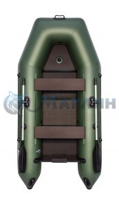 Лодка Аква 2900 слань-книжка -киль зелёный