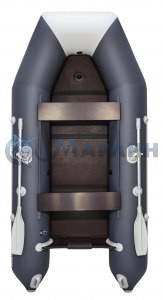Лодка Аква 2900 слань-книжка -киль графит/светло-серый
