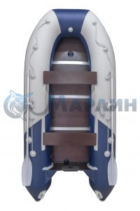 Лодка Ривьера 3200 СК Компакт светло-серый/синий